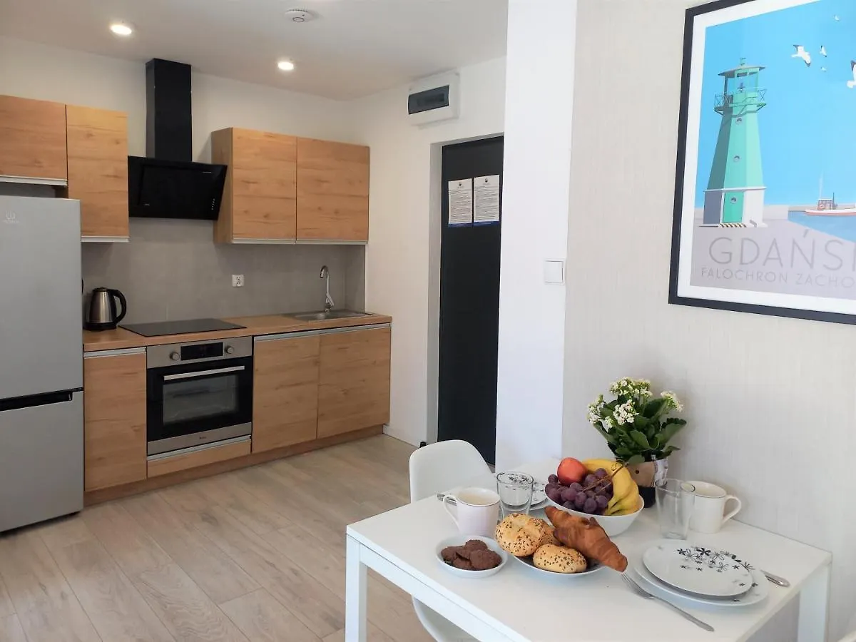 New Port House Gdansk - Apartamenty Pomorskie Lägenhet